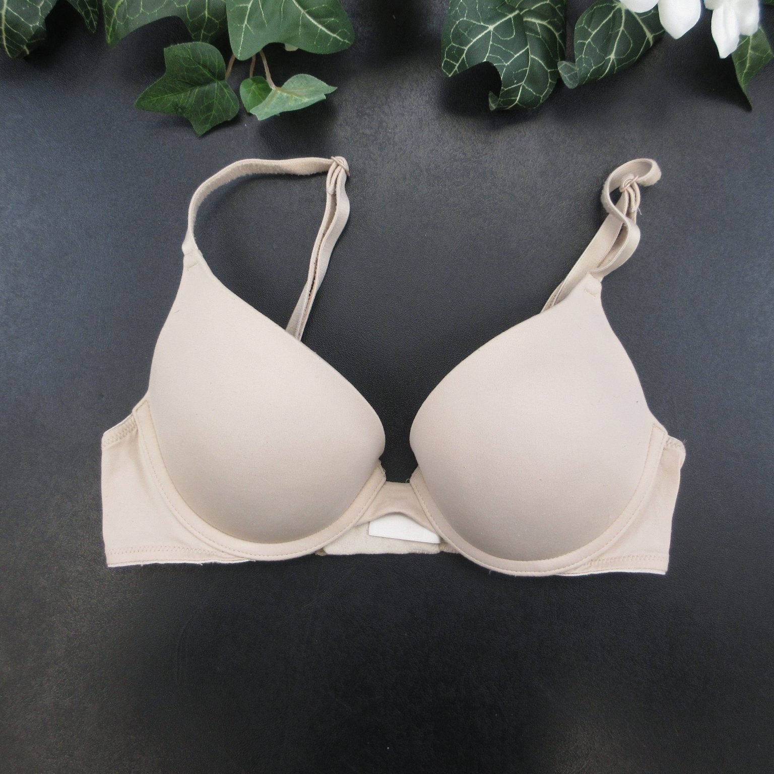 PINK Women’s Bra 32B Nude Push-Up Underwire Padded Adjustable Straps