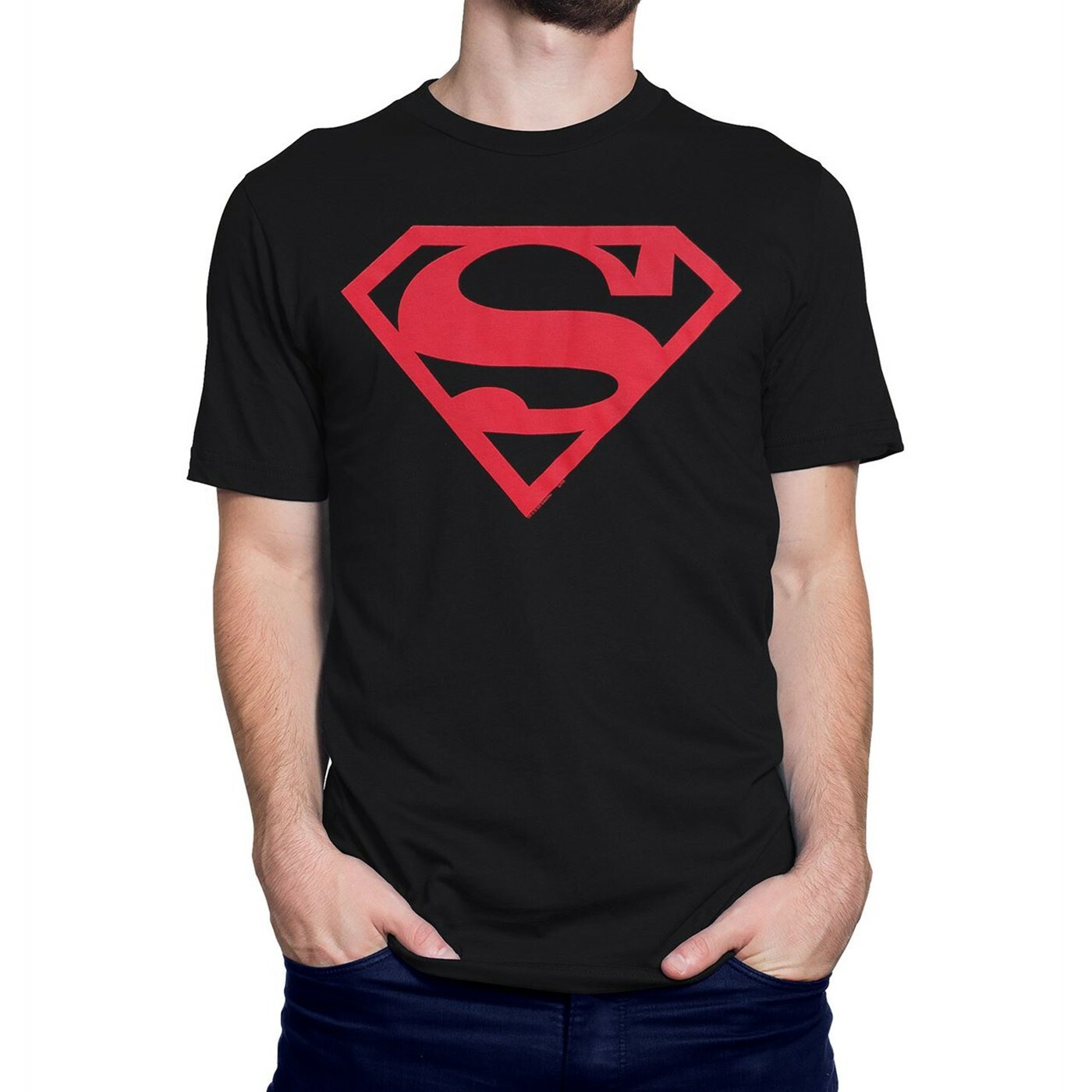 Superboy Red Symbol T-Shirt Black