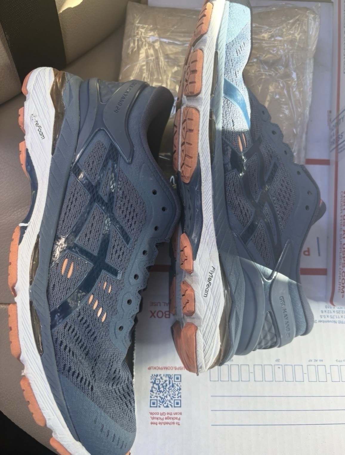 ASICS GEL-Kayano Men’s Running Sneaker Lace-Up Low Top Blue/White/Orange T799N