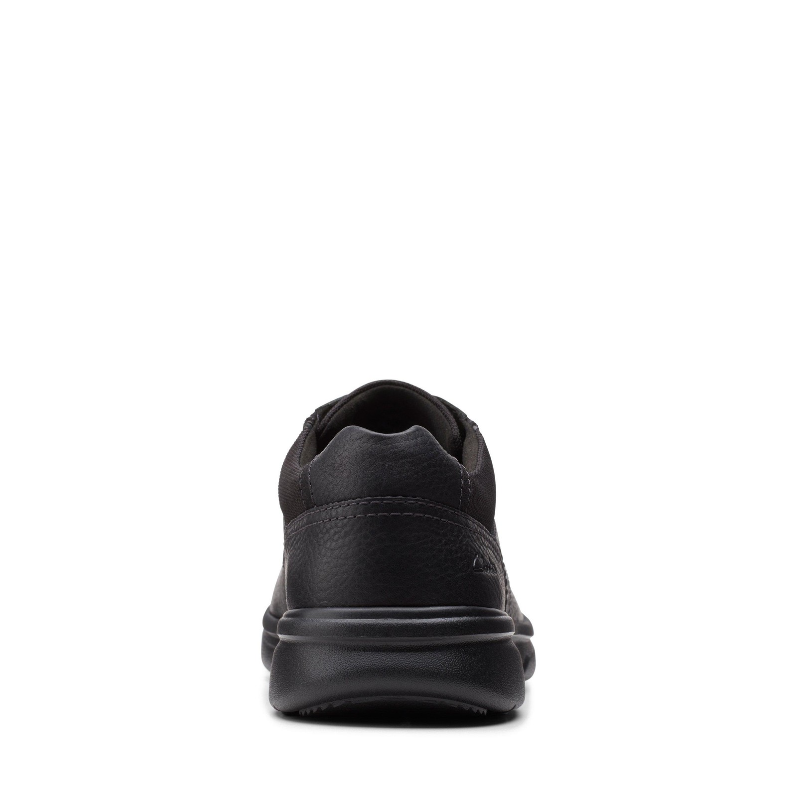 Clarks Mens Bradley Vibe Black Leather Casual Shoes