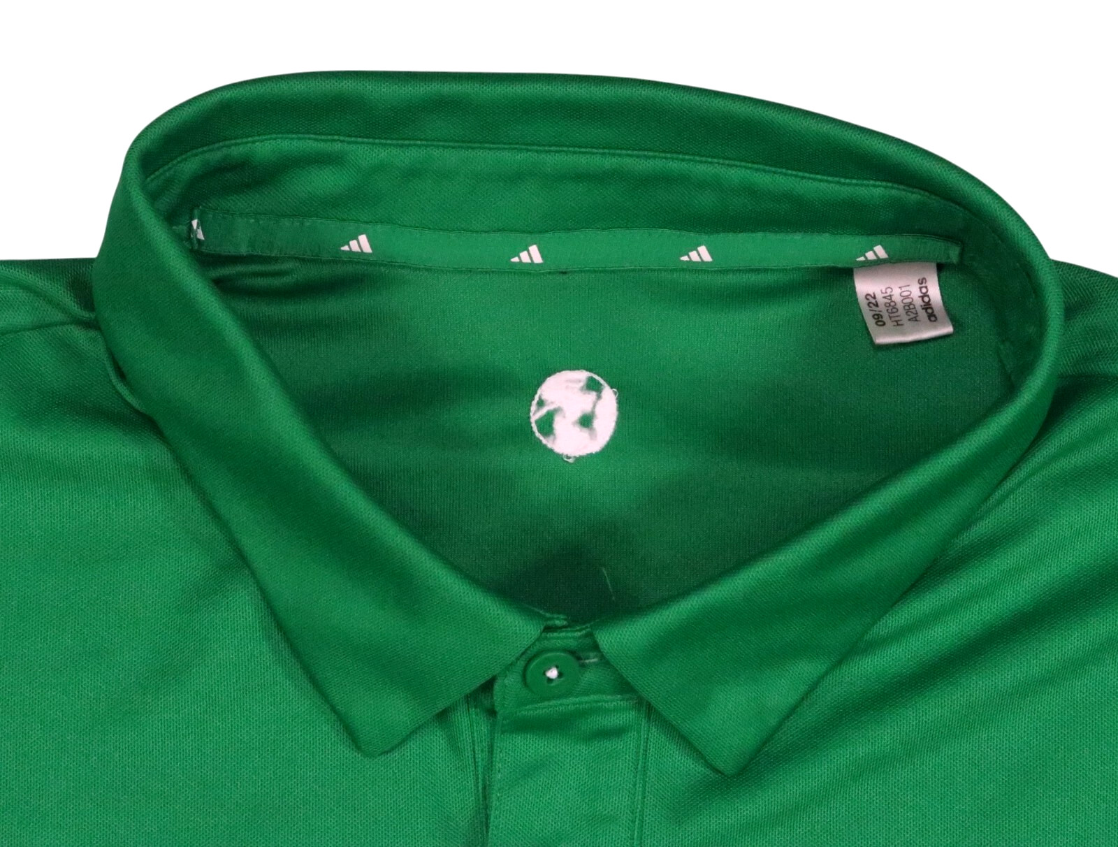 $95 ADIDAS Golf monogram embroidered recycle logo xxl ht6845 polo shirt emerald