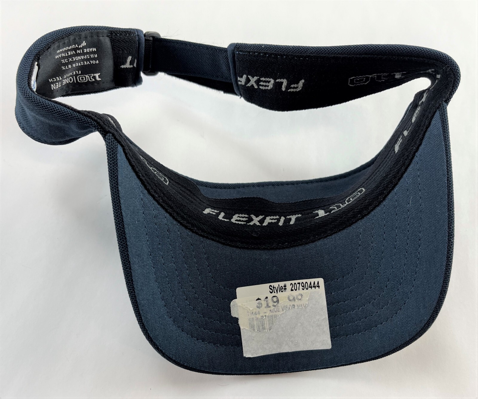 2 Pack Lids Sun Visors 110 Mini Pique Comfort Flex-Fit Visor Caps Red & Navy