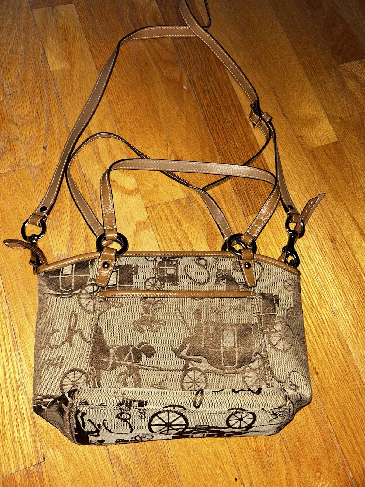 VTG Coach Leah Small Crossbody F14855 Convertible Shoulder Handbag Purse Satchel