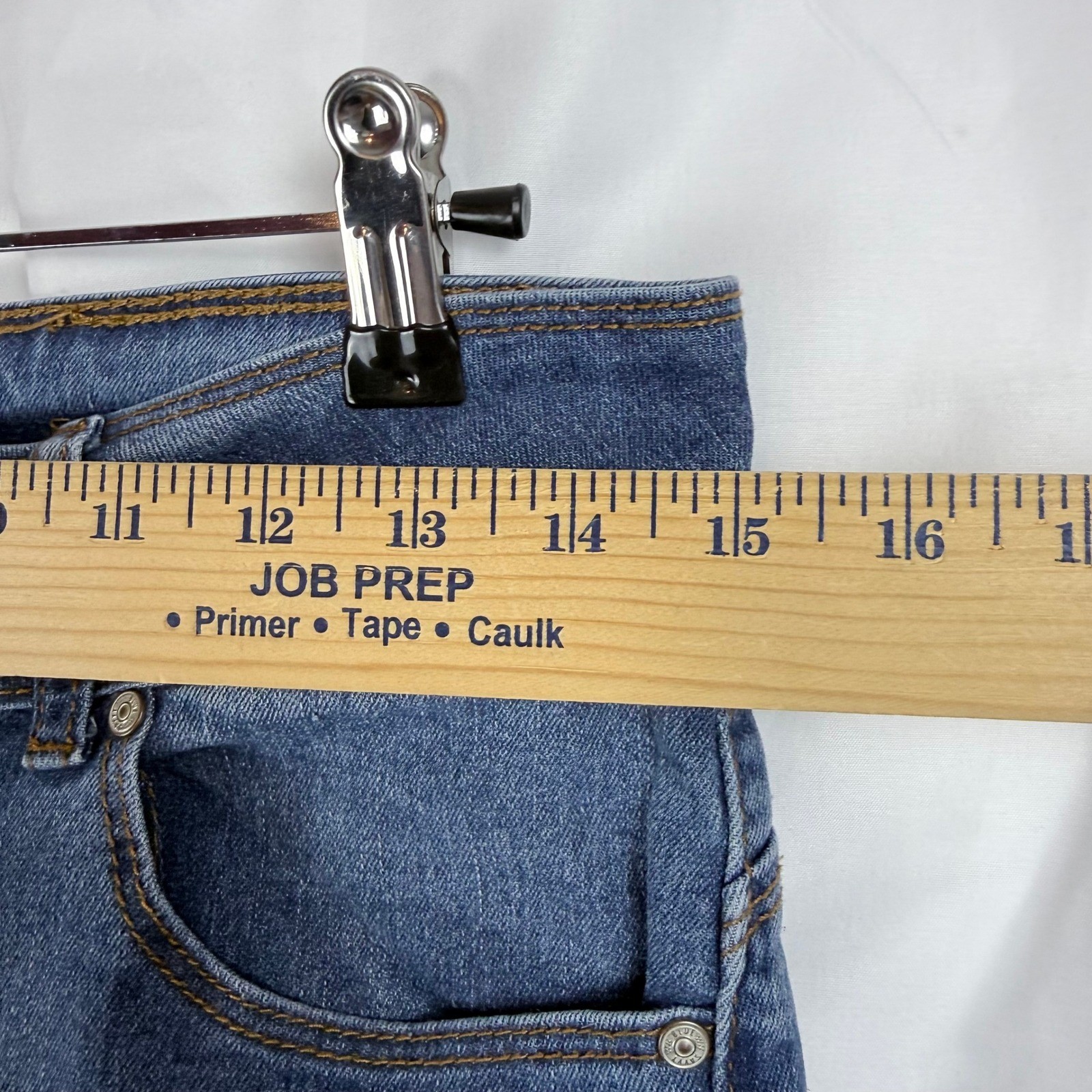 Blue Savvy Flare Jeans Womens 11/30 Blue Excellent High Rise Stretch Bell Bottom