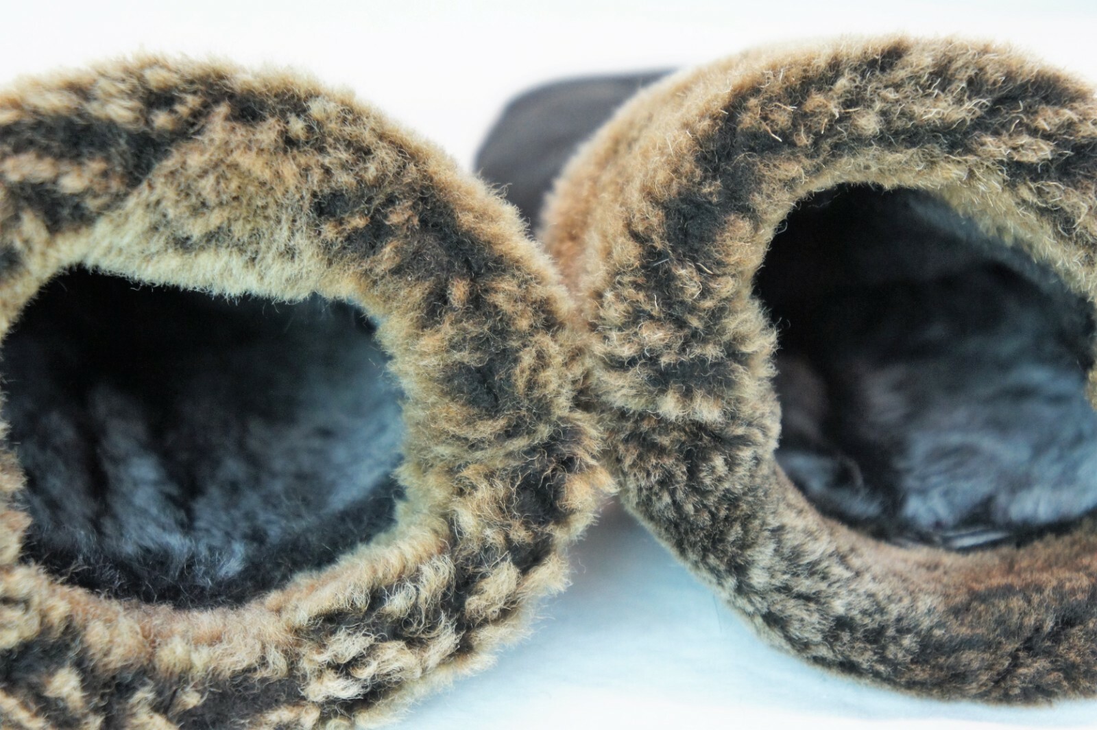 REAL GENUINE SHEEPSKIN SHEARLING LEATHER MITTENS UNISEX BROWN / BROWN ASH S-2XL