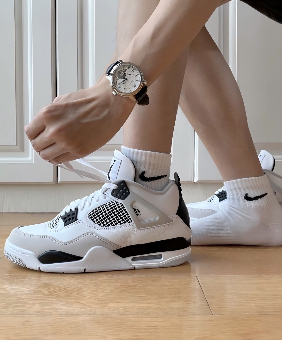 Jordan 4 Retro “White Oreo ” Men’s Basketball Shoes Mid Top US Size7-12