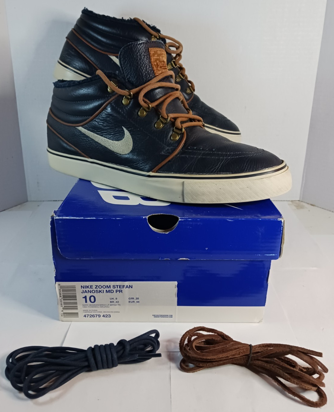 Nike Zoom SB Stefan Janoski MD PR ‘Obsidian’ Skate Casual Shoes Mens 10 US 2011