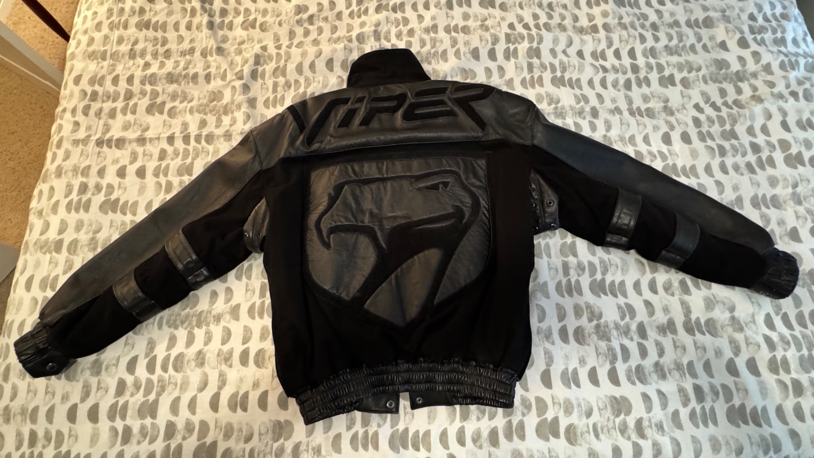 DODGE VIPER Leather Jacket – Californian Embossed Vintage 90’s sz XL