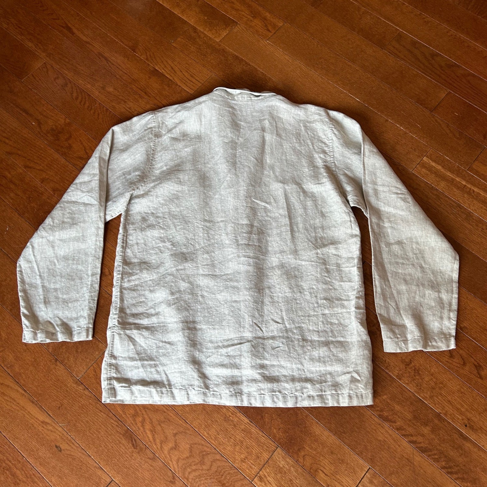 Breevar Womens Hemp Sleepwear Pajama Set L Natural Top Pants Sustainable