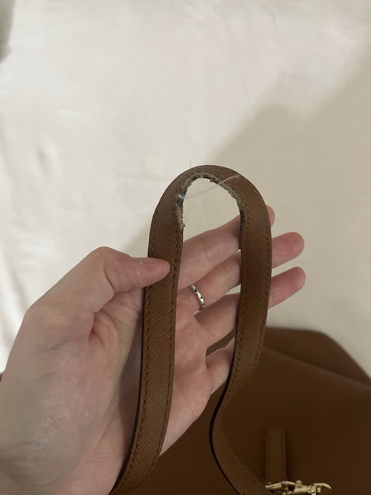 Michael Kors Brown Women’s Tote Bag Double Handles Inner Pockets Buckle