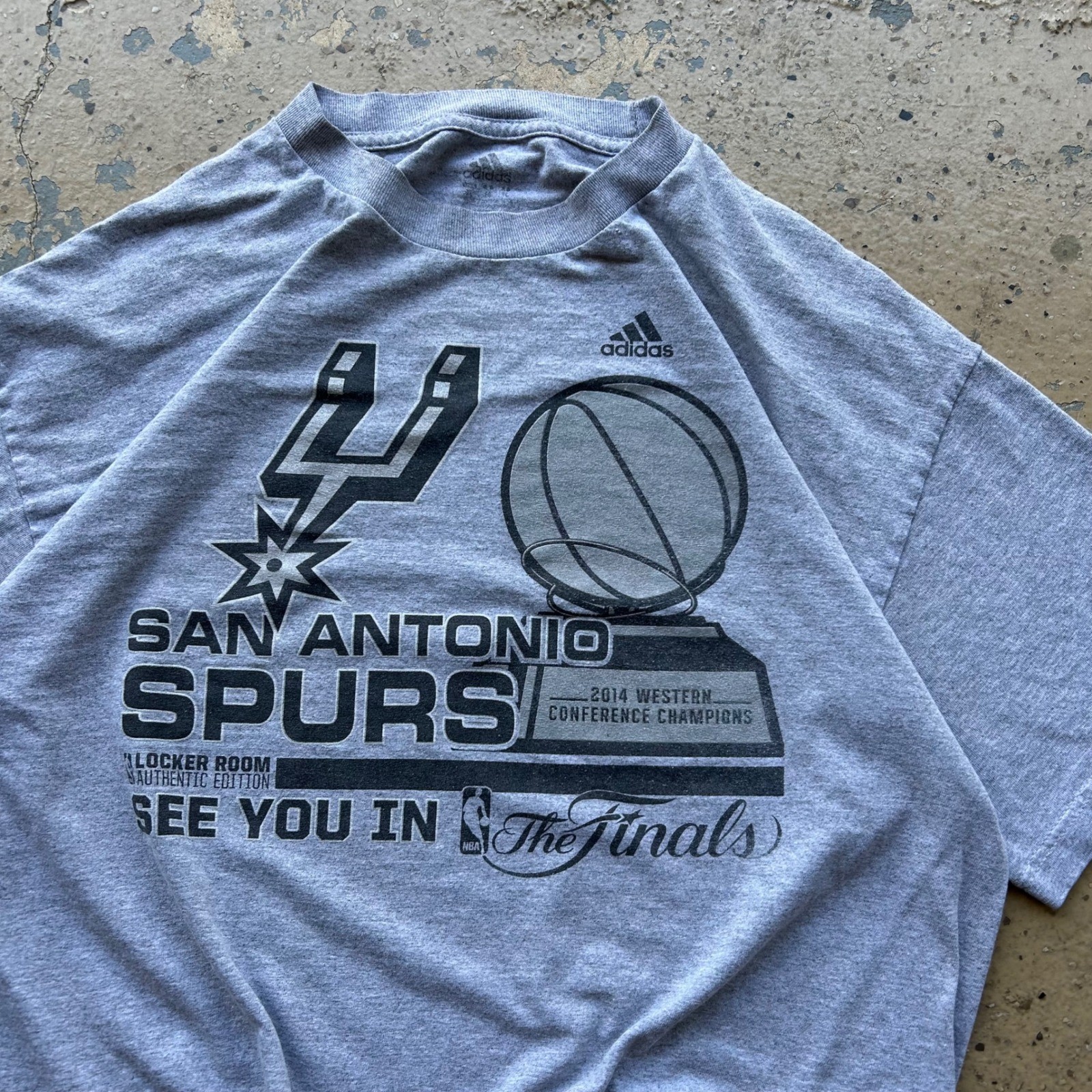 Adidas NBA San Antonio Spurs 2014 Western Conference Champions T-Shirt Mens XL