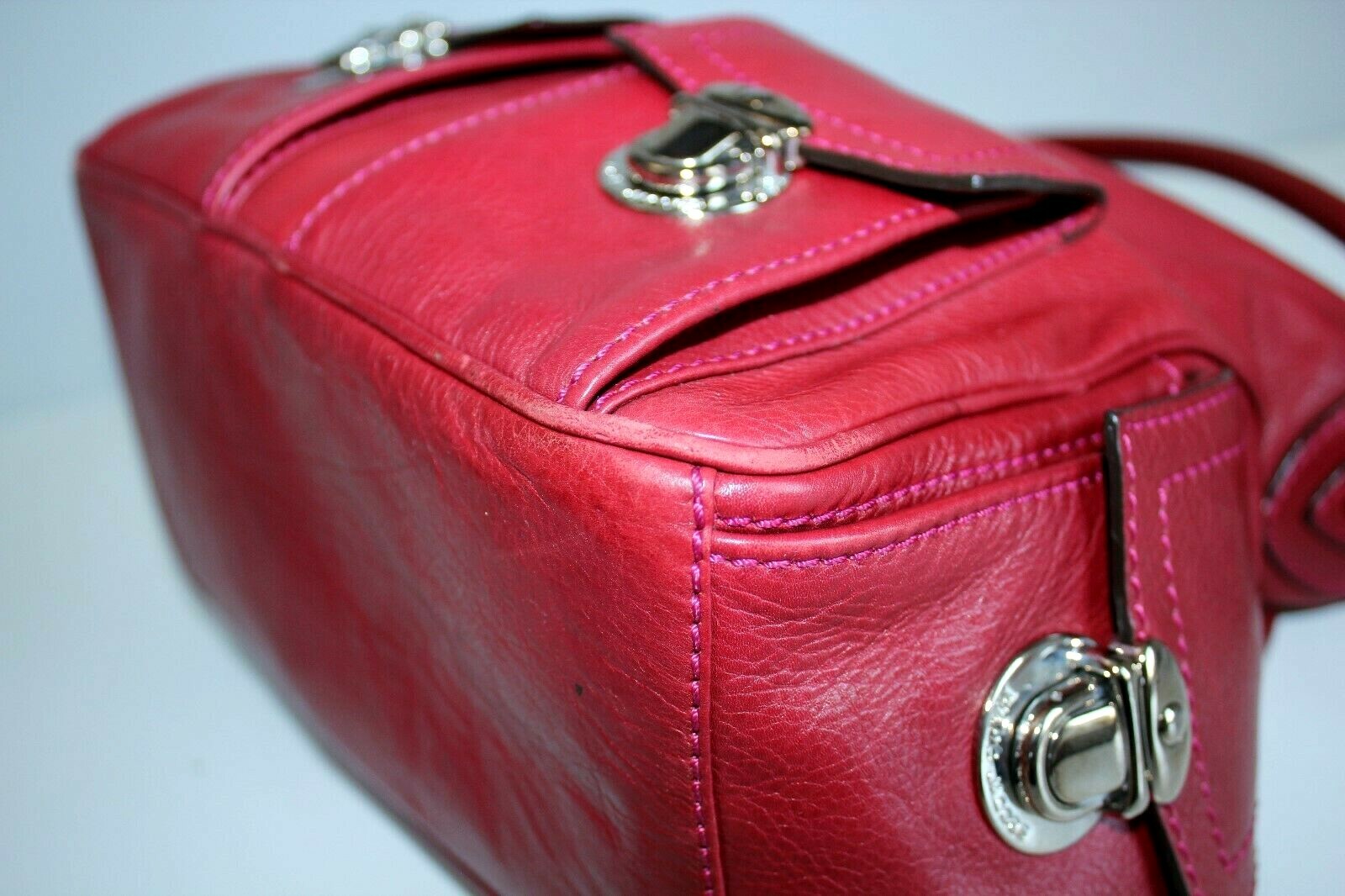 Vintage MARC JACOBS Multipocket Leather Hobo Bag in Red ~ MADE IN ITALY