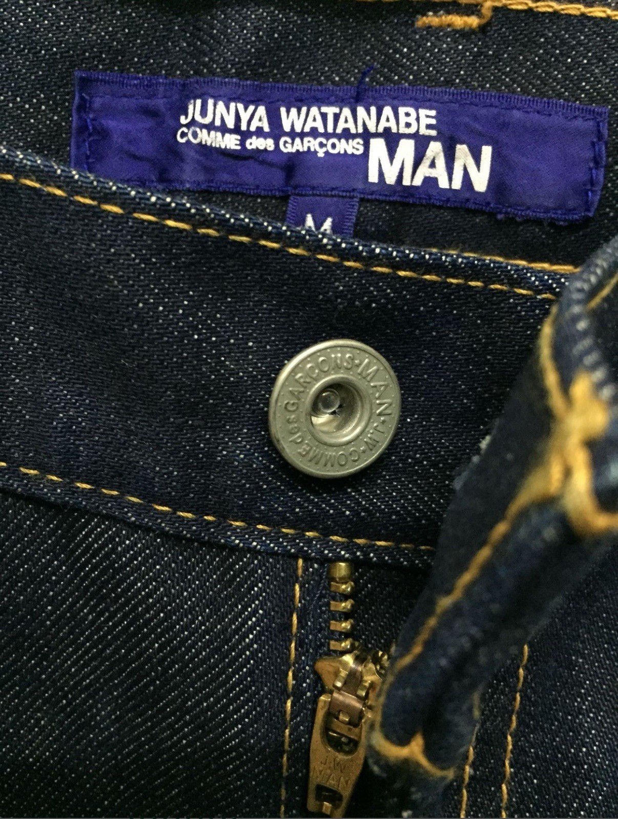 Junya Watanabe Comme des Garçons MAN Dark Blue Cotton Denim Straight Jeans Men