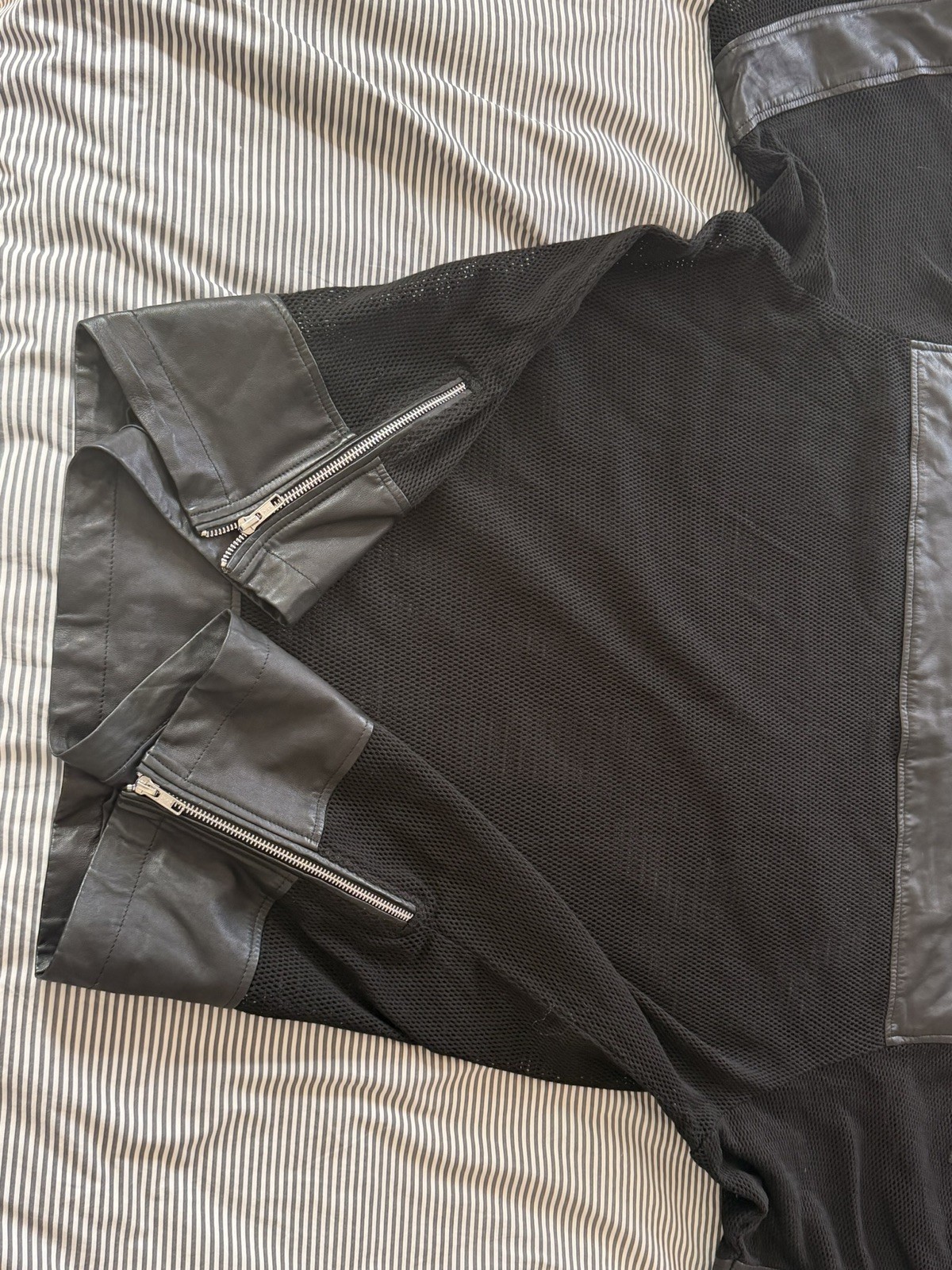 Skingraft Leather & Mesh Unisex Top Jonny Cota SS 2014 Runway Look Vintage