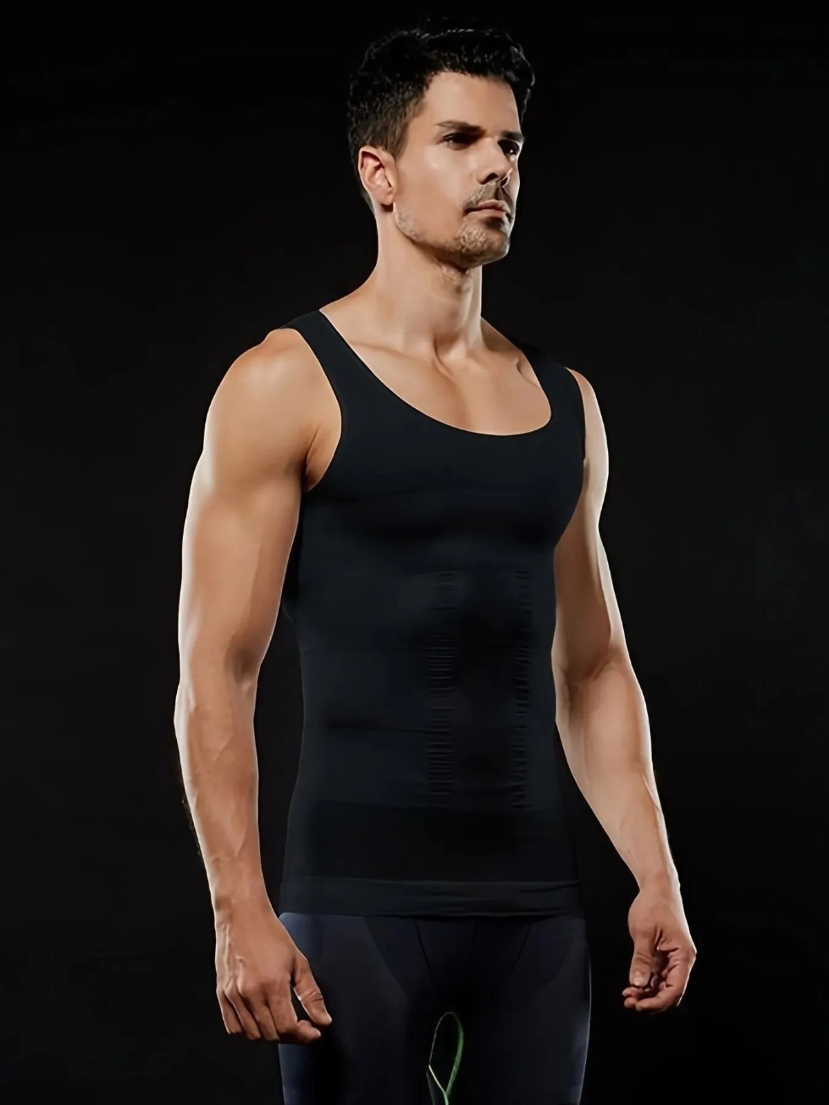 Mens Slimming Body Shaper Compression Tank Top Tummy Control Shirt Shapewear