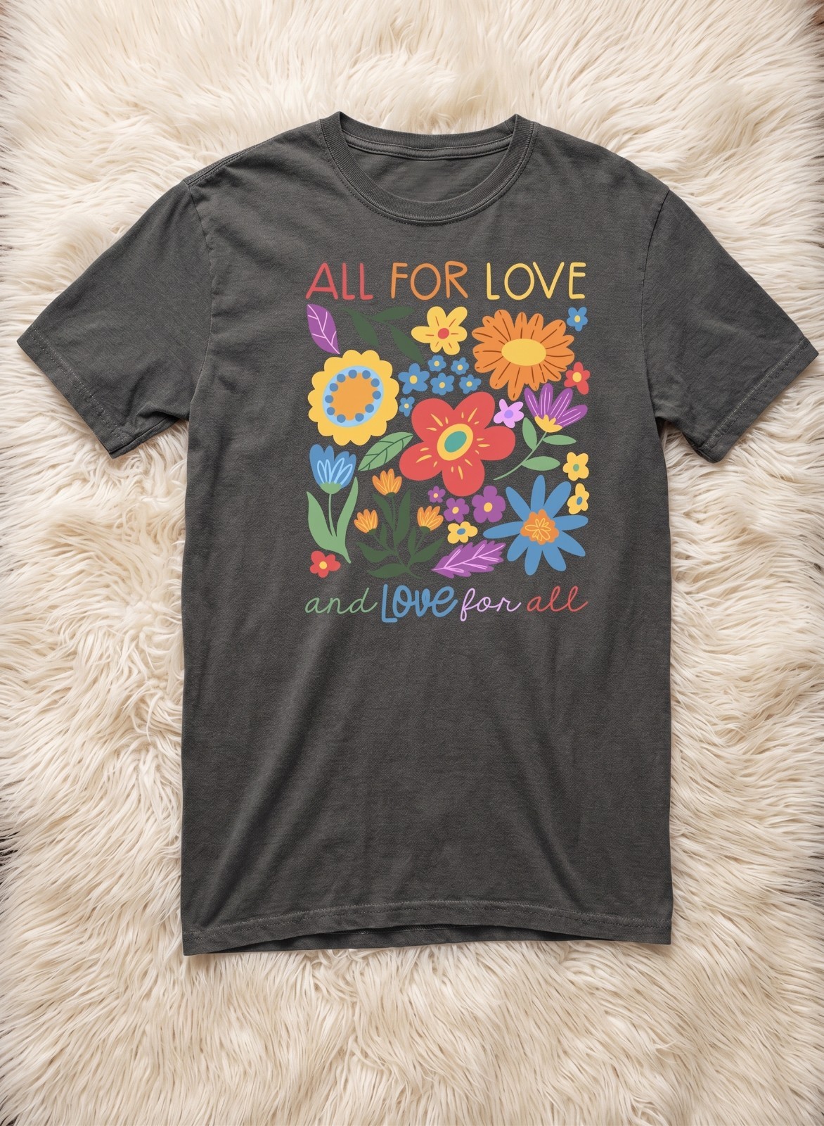 Comfort Colors All For Love Love For All Shirt, Pride Gift Shirt, LGBTQ Shirt