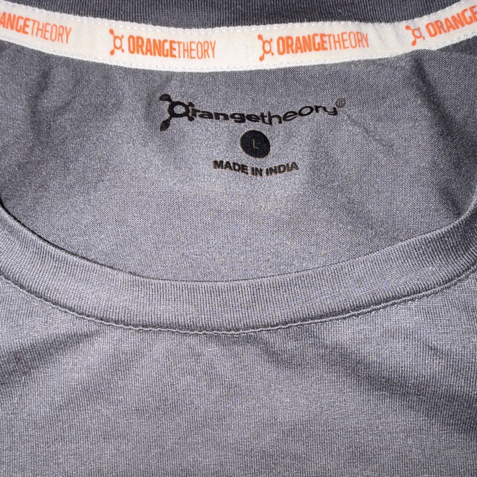 Orangetheory Gray Logo Graphic Print Crew Neck Short Sleeve Cotton T-Shirt L