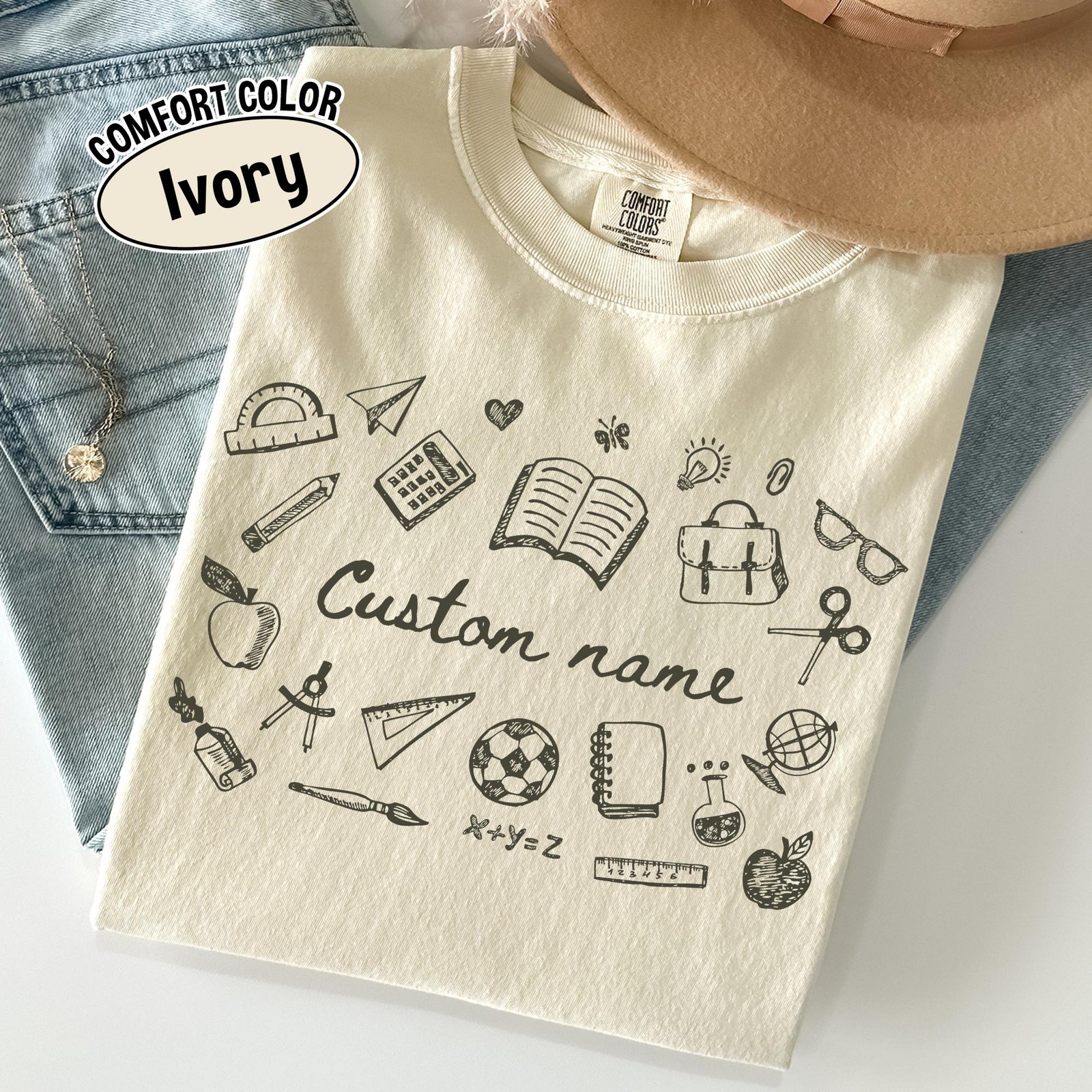 Comfort Colors® Custom Name Teacher Shirt, Coquette Personalized Teacher Gift Fo