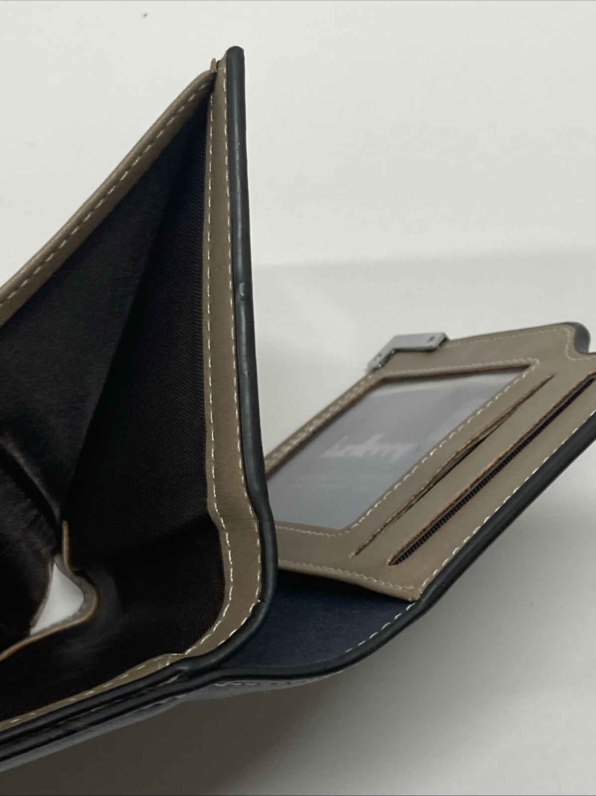 Baellerry Dark Brown Bi-Fold Wallet Coin Pocket Zipper PU Synthetic Leather 2016