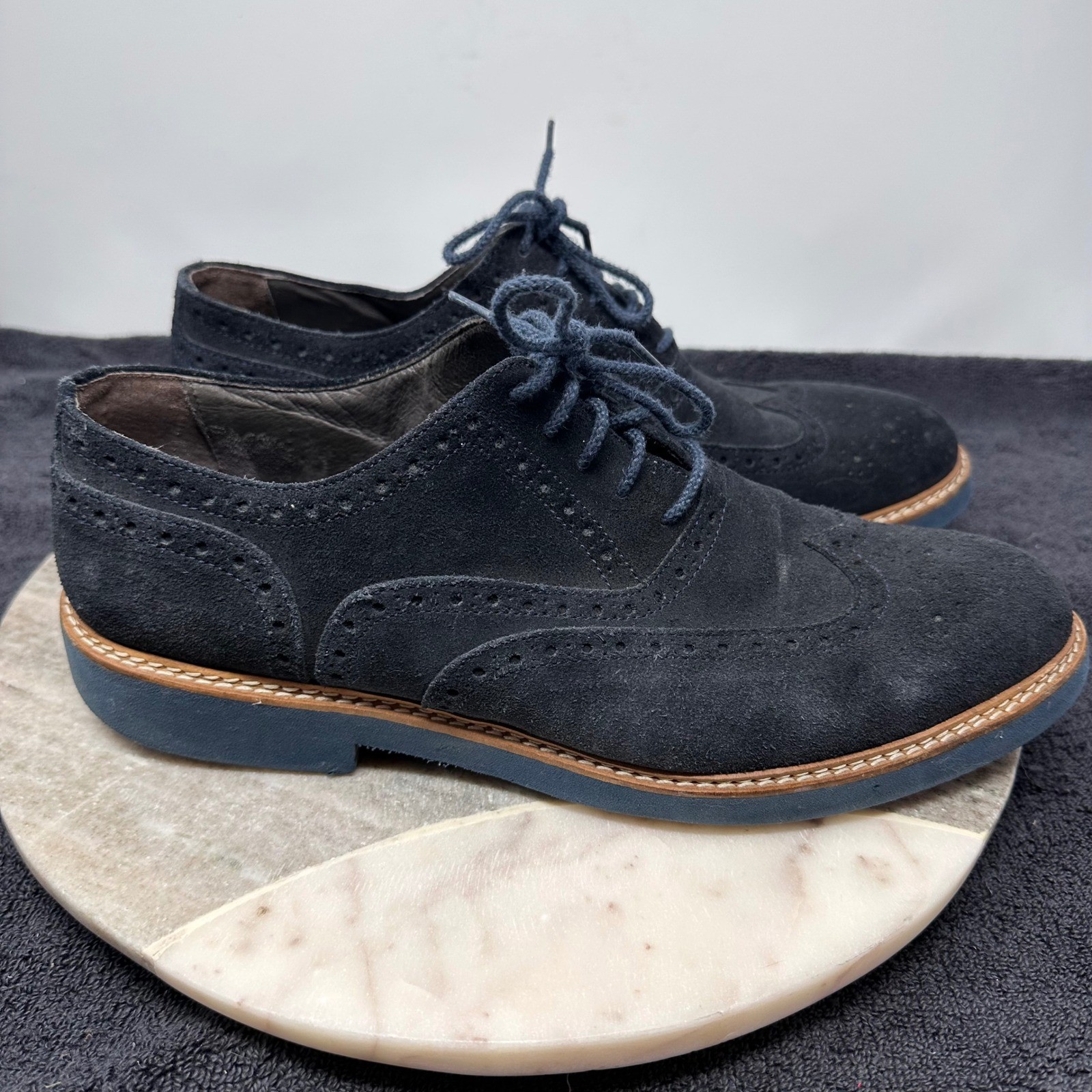 To Boot New York Adam Derrick Suede Wingtip Oxford Shoes Mens 11.5 Made in Italy