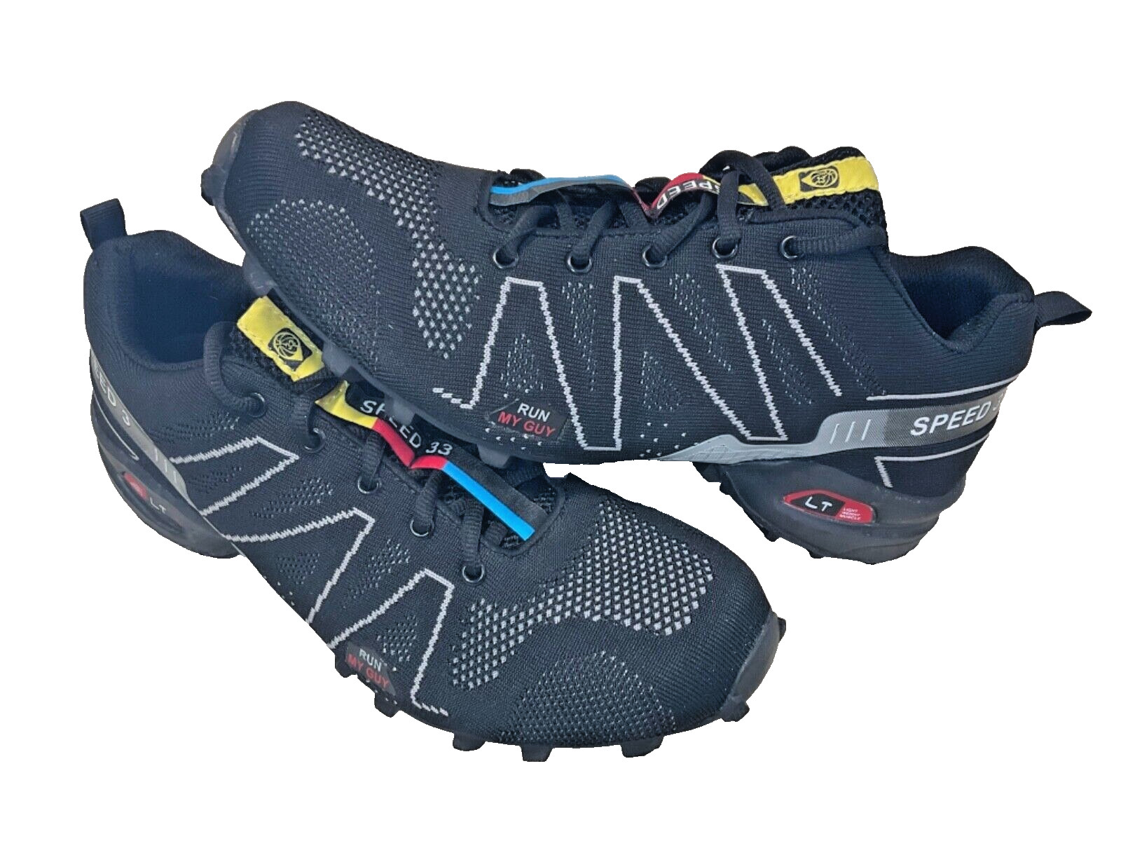 RUN MY GUY Speed 3 Mens Size 13 Black Running Athletic Shoes