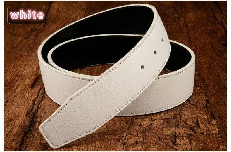 New Leather No Buckle For H 38mm Replacement Belt Men’s Strap Straps*