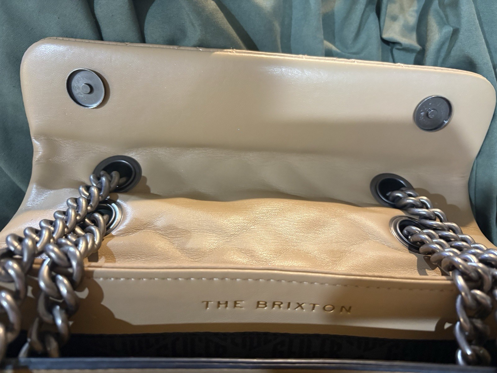 Kurt Geiger Brixton Lock Shoulder Bag In taupe/beige In Excellent Condition.