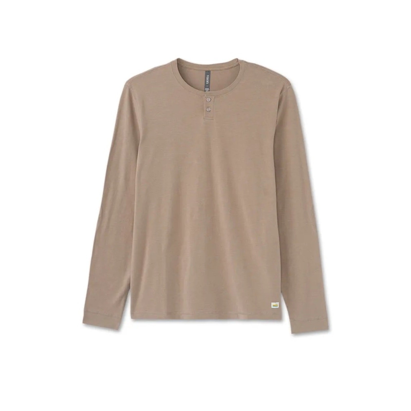 Vuori Long-Sleeve Ever Henley In Walnut Size Medium
