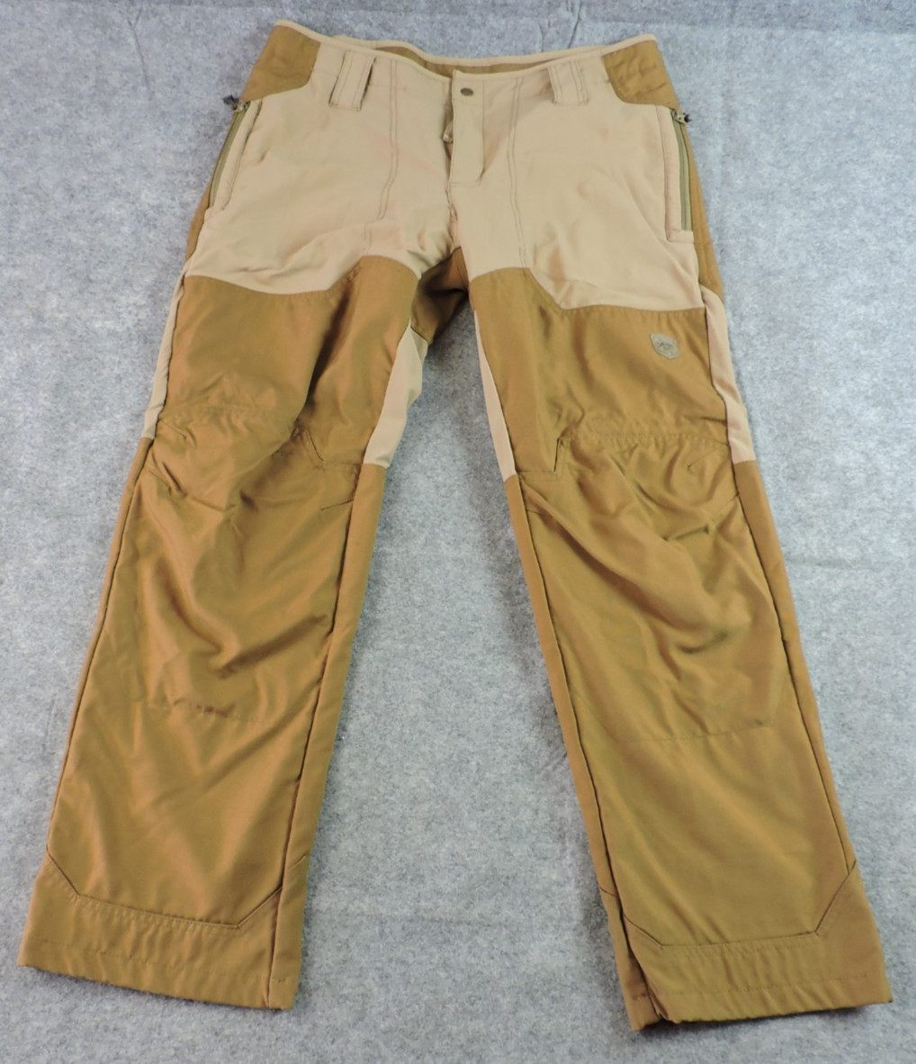 Vintage Eddie Bauer Men 38×32 Cordura Fabric Two Tone Double Front Chore Pants