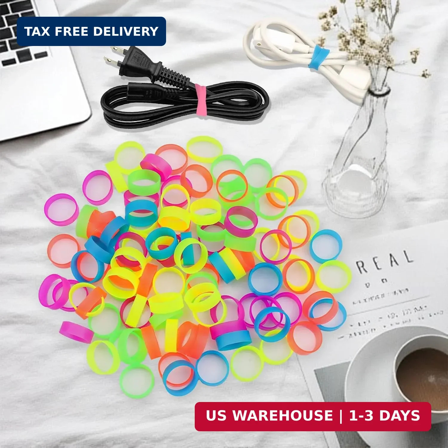 200 PCS Silicone Small Rubber Bands – 0.5 Inch Colorful Small Elastic Rubber Ban