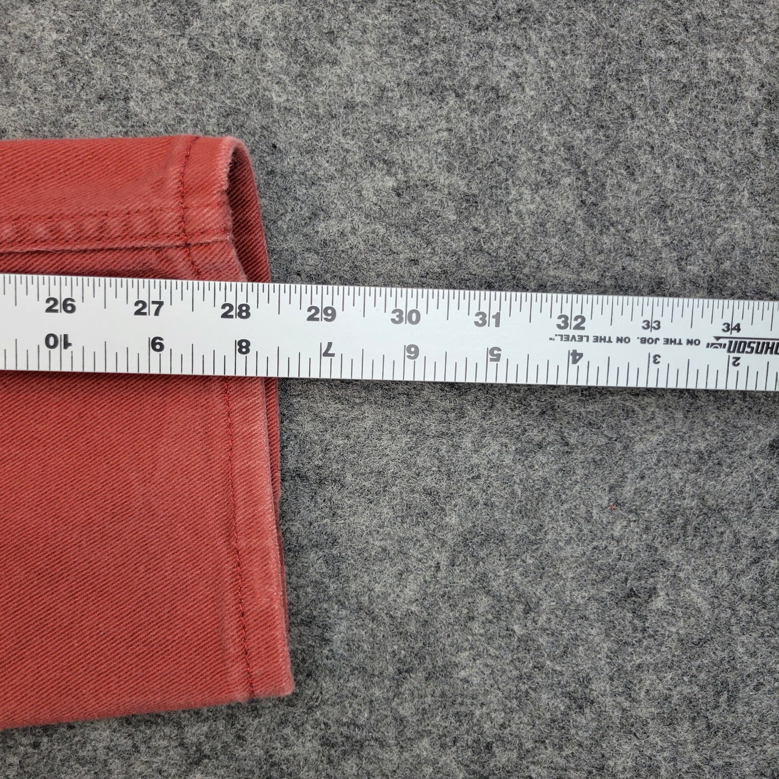 Levis 514 Jeans Mens 30×29 Red Denim White Tab Streetwear Festival Americana