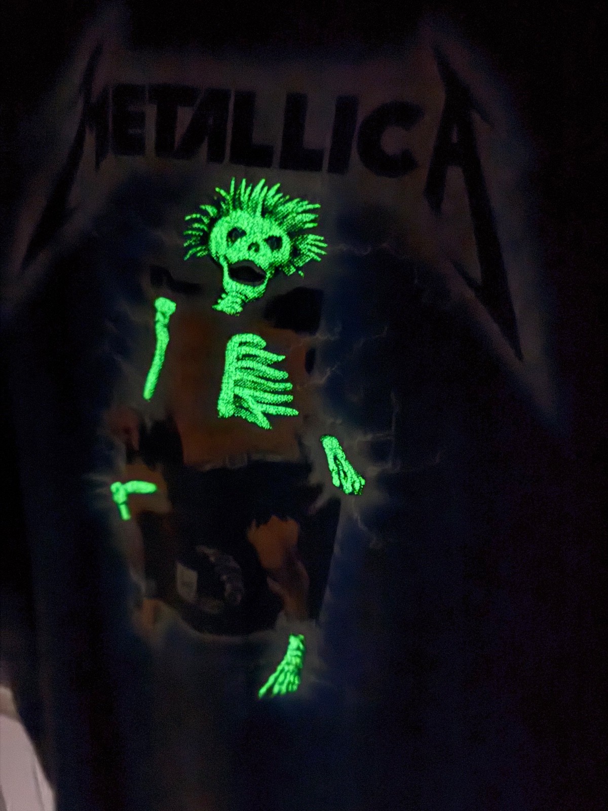 Metallica Ride the Lightning Vintage Tee Shirt – XL – Giant Glow in the Dark