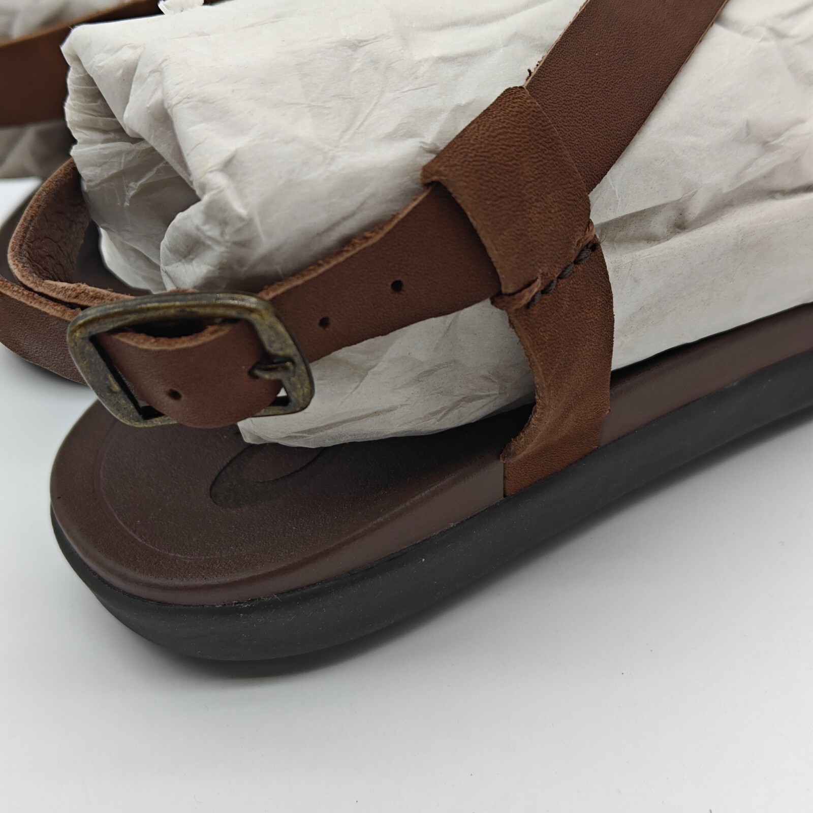 OluKai Upena Brown Leather Sandals Quick-Dry Water Resistant Women’ Sz 5/7/10/11