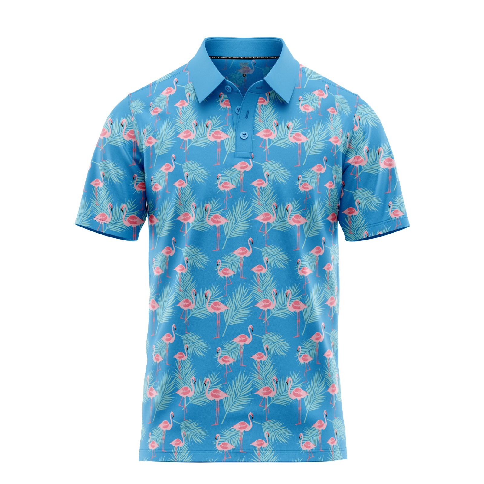 Tropical Golf Polo Shirts Men Dry Fit Performance Moisture Wicking Hawaii Beach