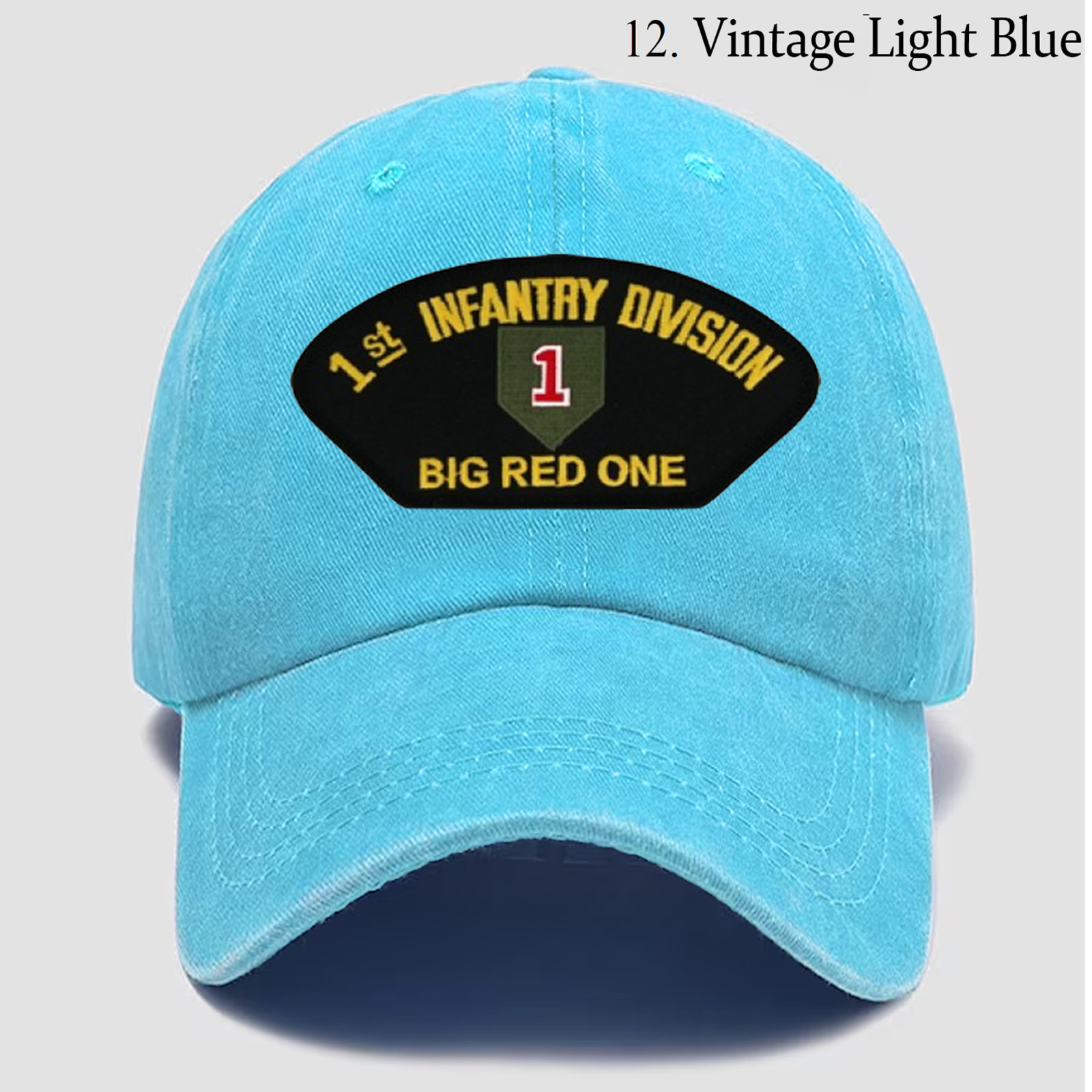 Embroidered Hat 1st Infantry Division – Big Red One, Veteran Cap, Trucker Hat