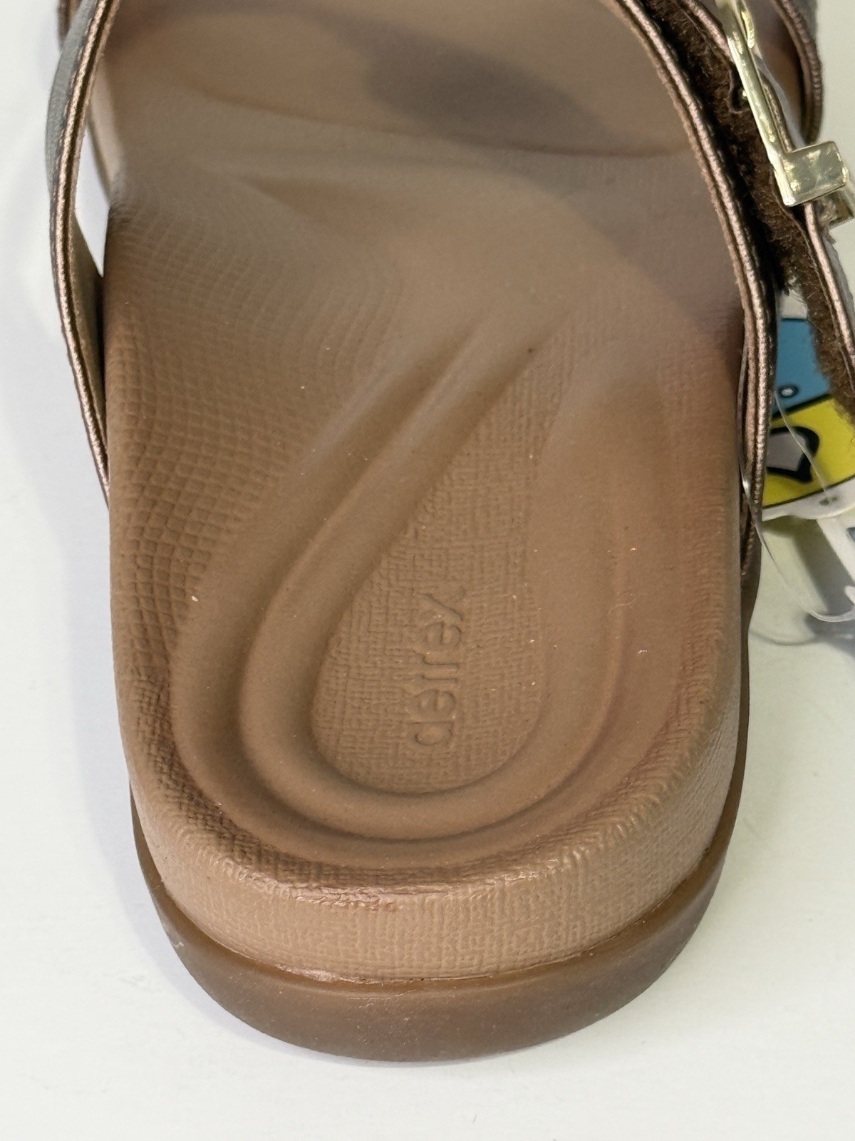 Aetrex Mimi Slide Sandals Womens Orthotic Metallic Bronze AE214W Brown Size 8.5
