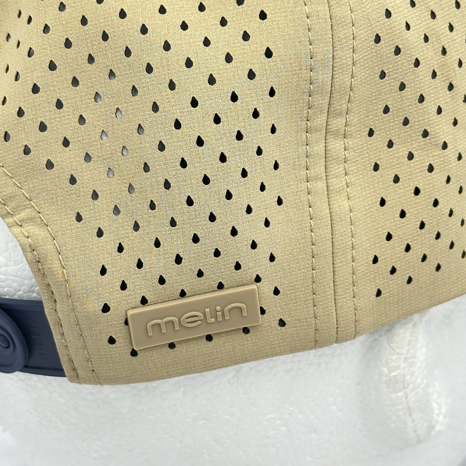 Melin Coronado Hydro Hat Cap Snap Back Beige Navy Rope Performance Mens One Size