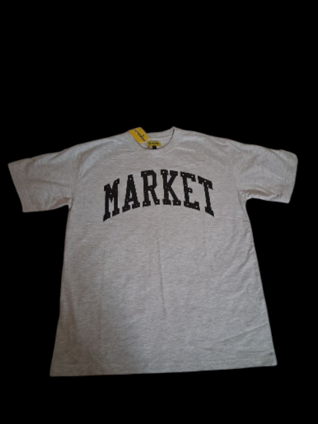 Market Arc Puff T Shirt Ash Gray Blue Logo Cotton Large NWT Casual Comfort