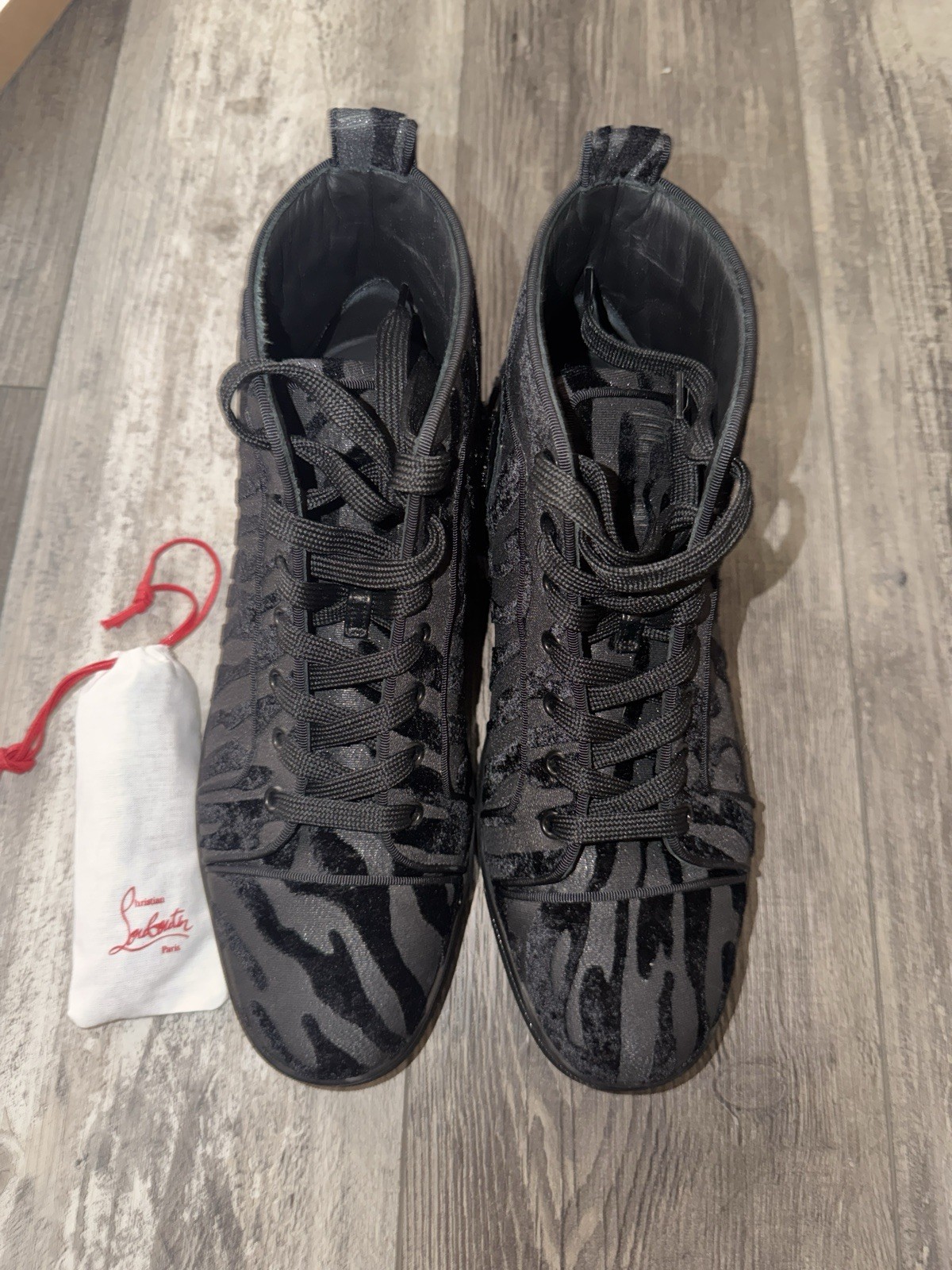 Christian Louboutin High Top Animal/Zebra Print size 9.5 US / EU 42.5