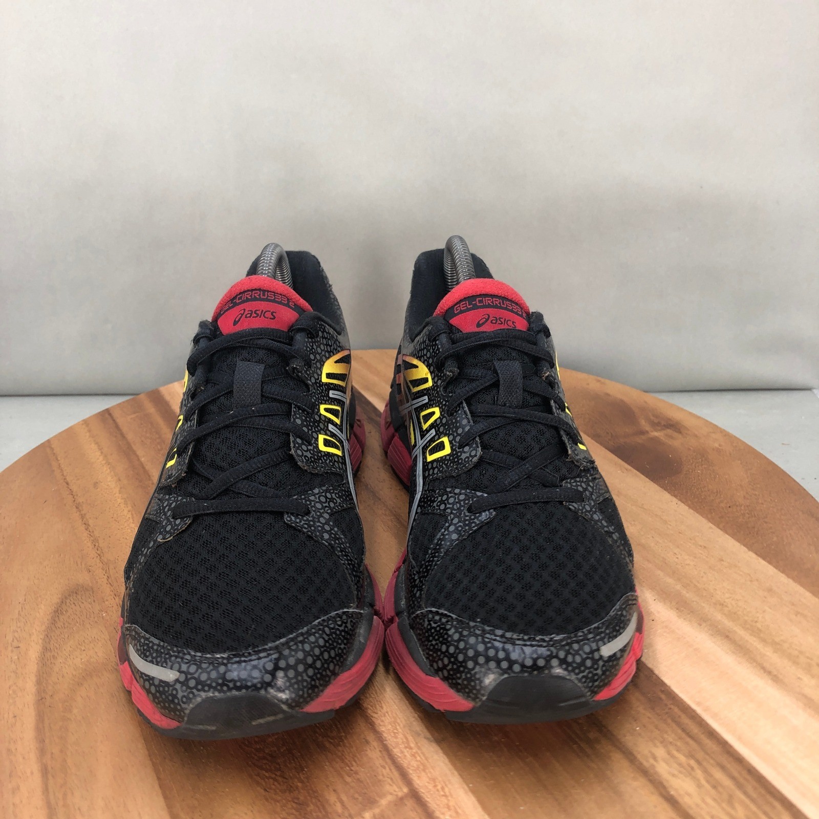 Asics Gel Cirrus 33 Black Yellow Red Running Shoes Sneakers Mens 8
