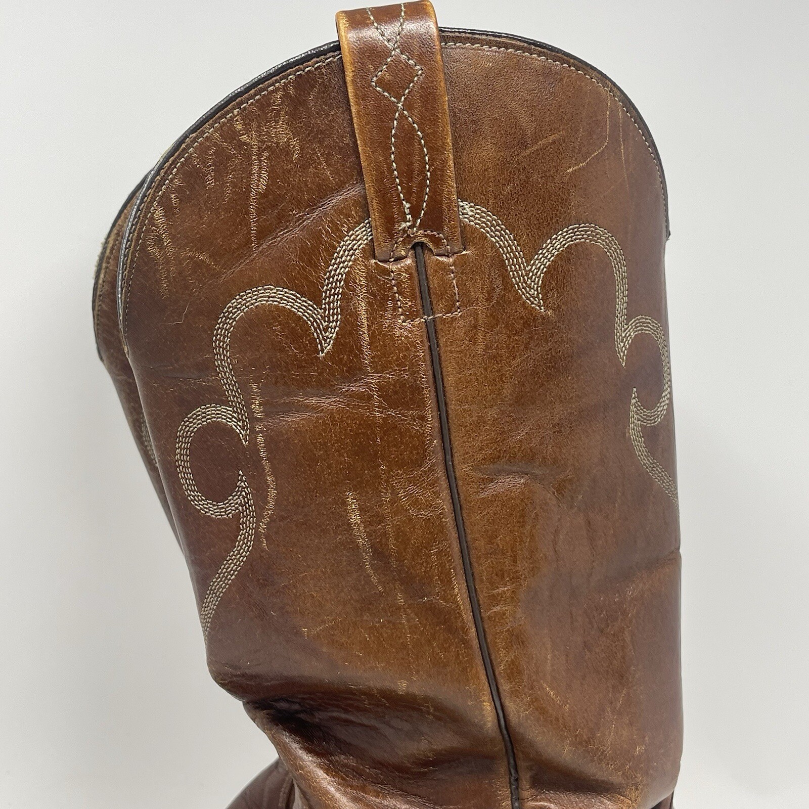 J Chisholm Cowboy Western Boots Style 911 Mens 9 D Brown Leather Handcrafted