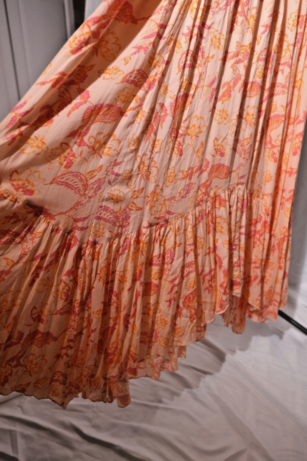NEW| Intimately free people Heat Wave Floral Printed Maxi Dress Coral Sz S