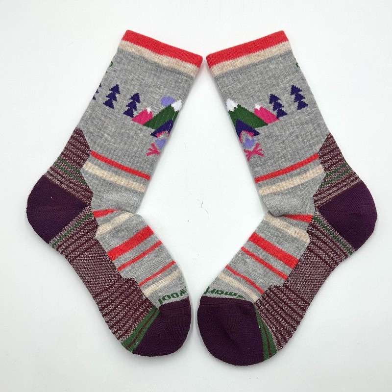 Smartwool 2 Pack Women’s Crew Socks Hike Merino Wool Cushion Size Med Grey