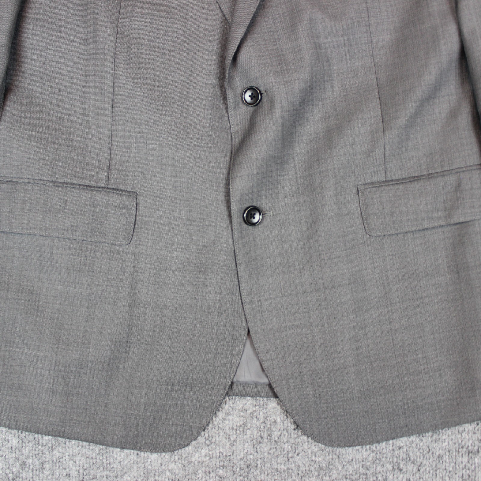 Bonobos Jacket Sport Coat Blazer 46R Gray Nailhead Standard Fit Business Casual