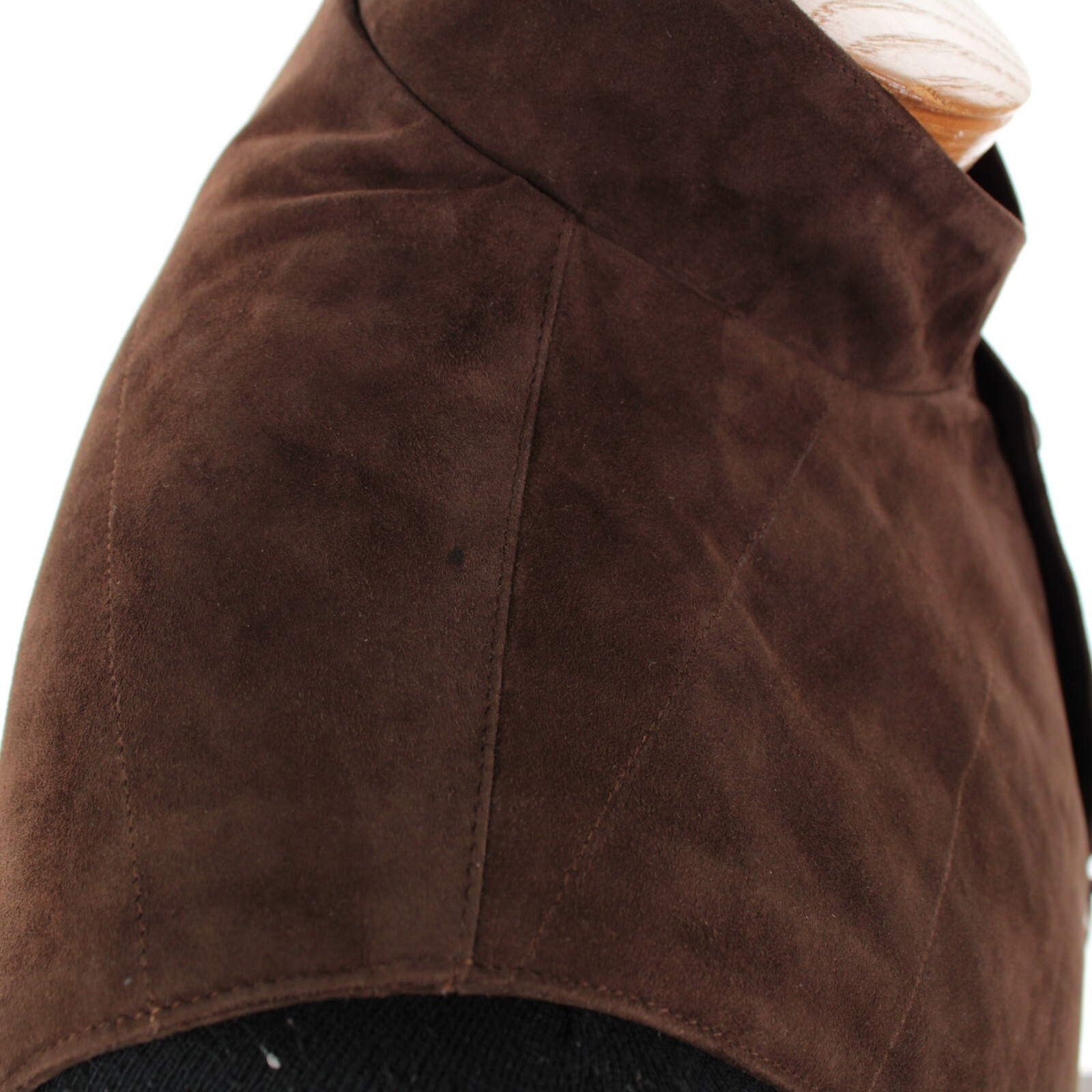 Rifugio NWD Vest / Bodywarmer Size 50 (Medium US) In Brown Suede Handmade