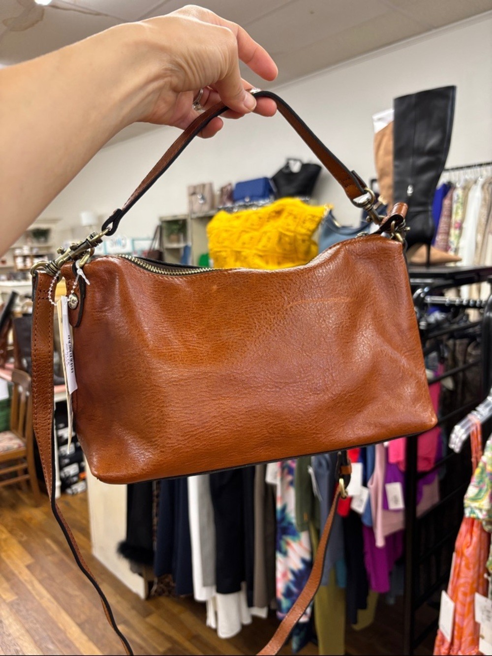 Patricia Nash Kolena Small Leather Slim Shoulder Bag NEW