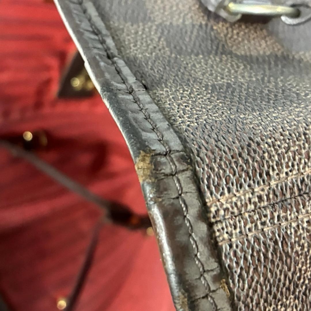 Louis Vuitton Neverfull MM N51105 Damier Tote Bag Brown Auth France