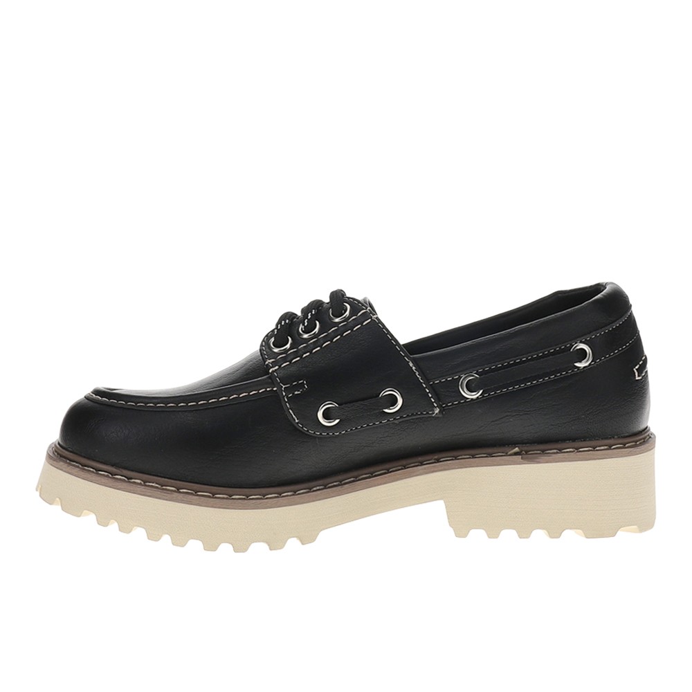 Corkys Dockside Lug Sole Womens Black Flats Casual 10-0196-BLCK