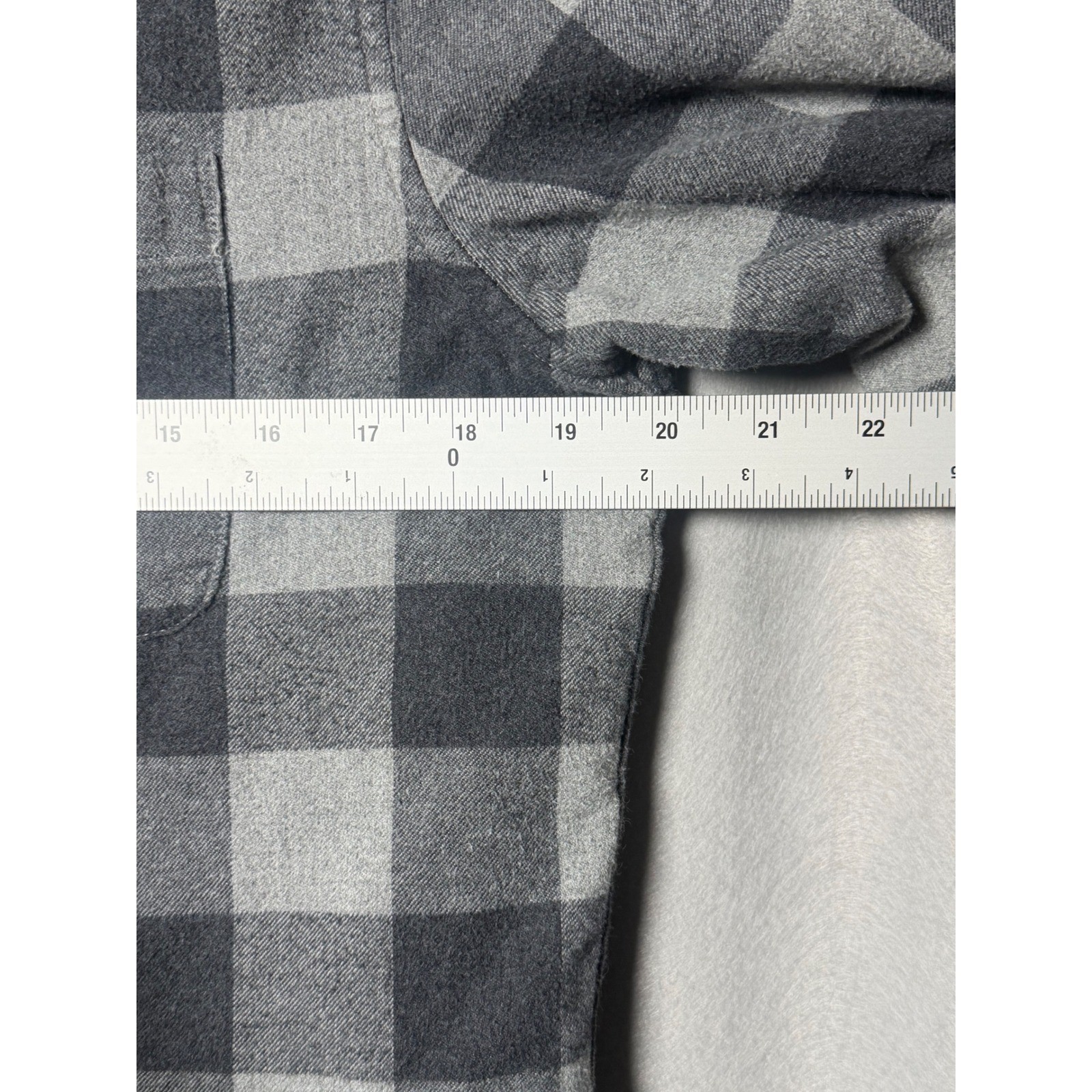 Abercrombie & Fitch Mens Medium Soft Flannel Shirt Grey Black Buffalo Check