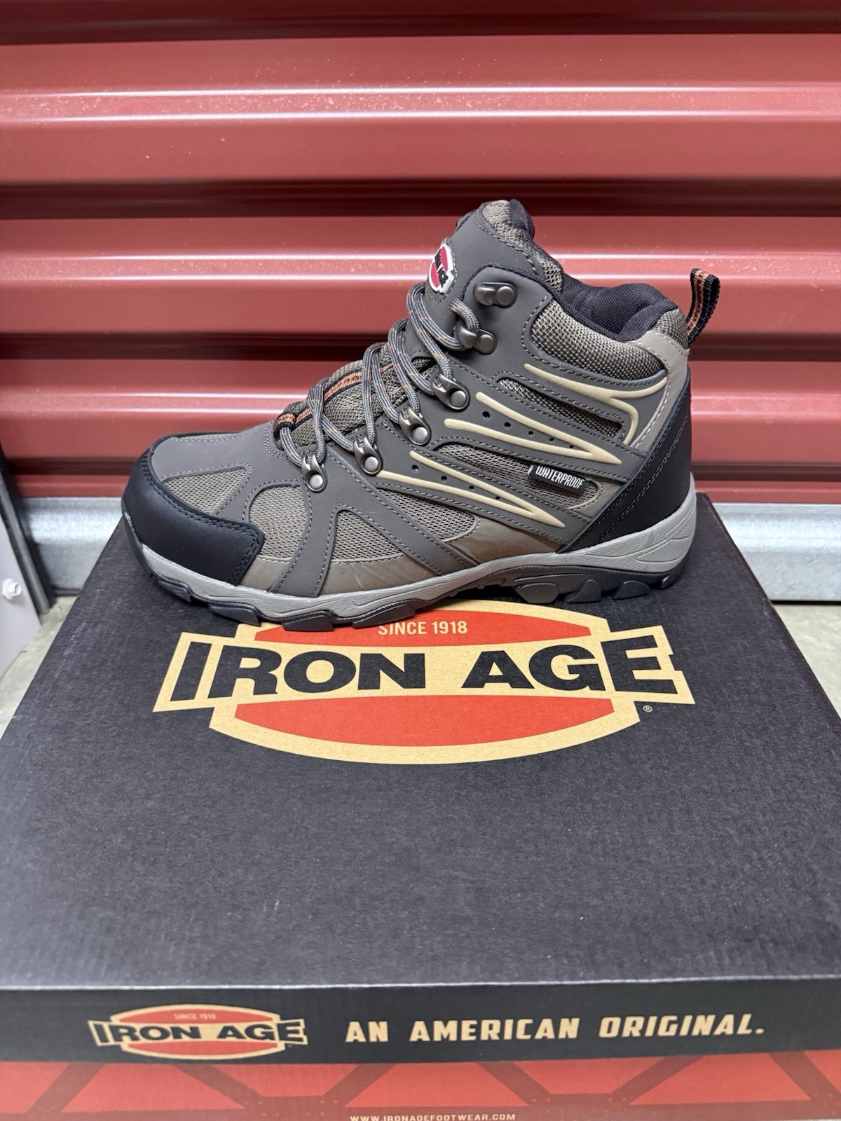 Iron Age SURVEYOR Men’s NEW Steel Toe Hiking Boot Grey/Black US Men’s 12 M